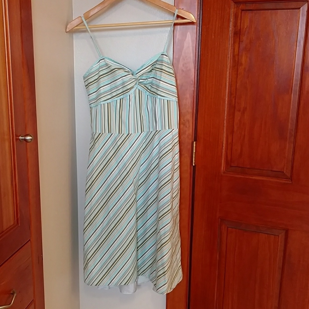 Multi colored fit and flare dress